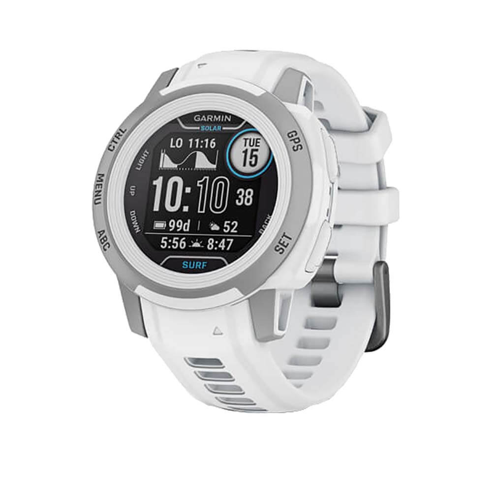 Часы Garmin Instinct 2s Solar Surf белый с серебристым безелем
