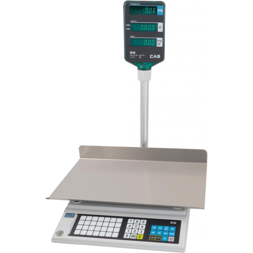 Весы торговые для определения массы и цены CAS AP-15 EX
