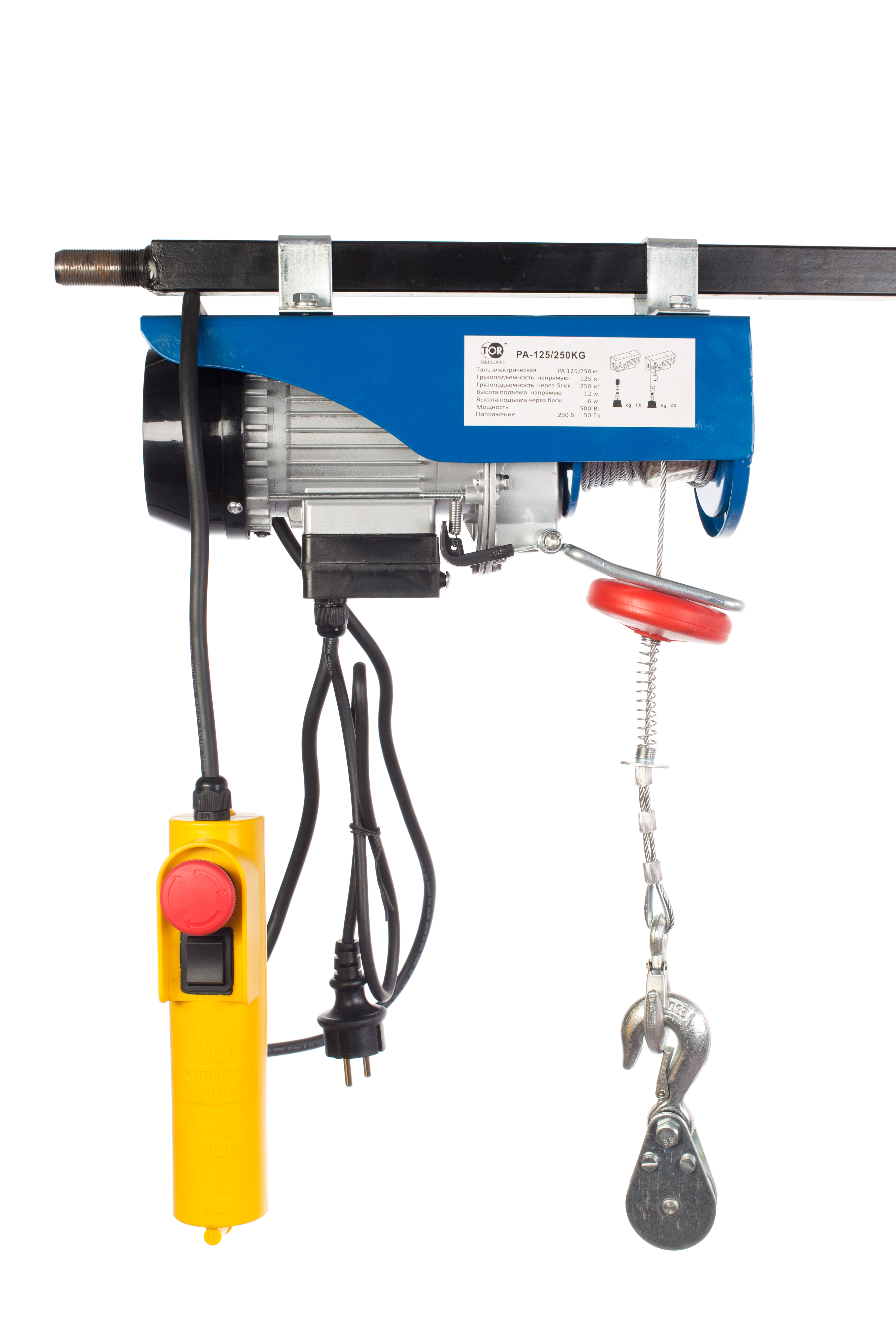 Электрическая таль TOR PA-125/250 12/6М
